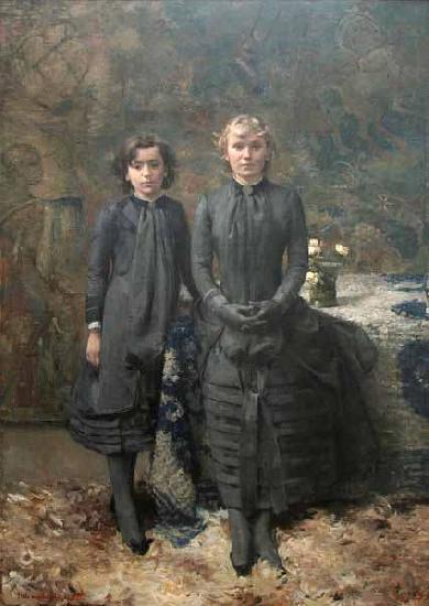 Theo Van Rysselberghe The Sisters of the Painter Schlobach Spain oil painting art